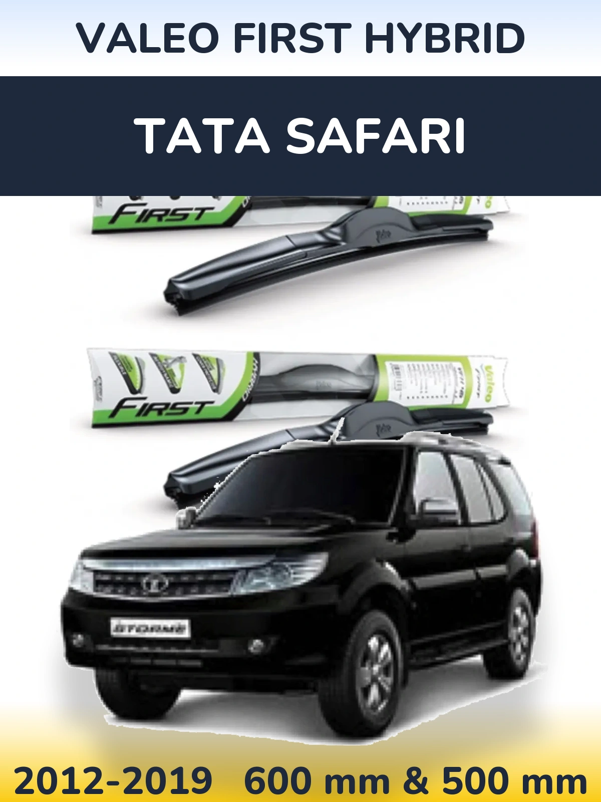 Комплект передних дворников Valeo First Hybrid 600 & 500 мм для Tata Safari 2012-2019