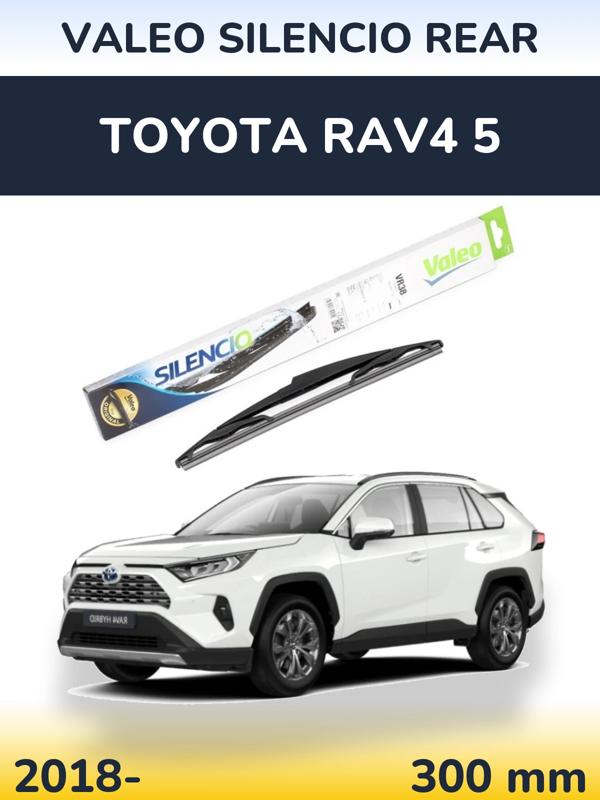 Rear wiper blade Valeo Silencio Rear 300 mm for Toyota RAV4 5 2018-2026