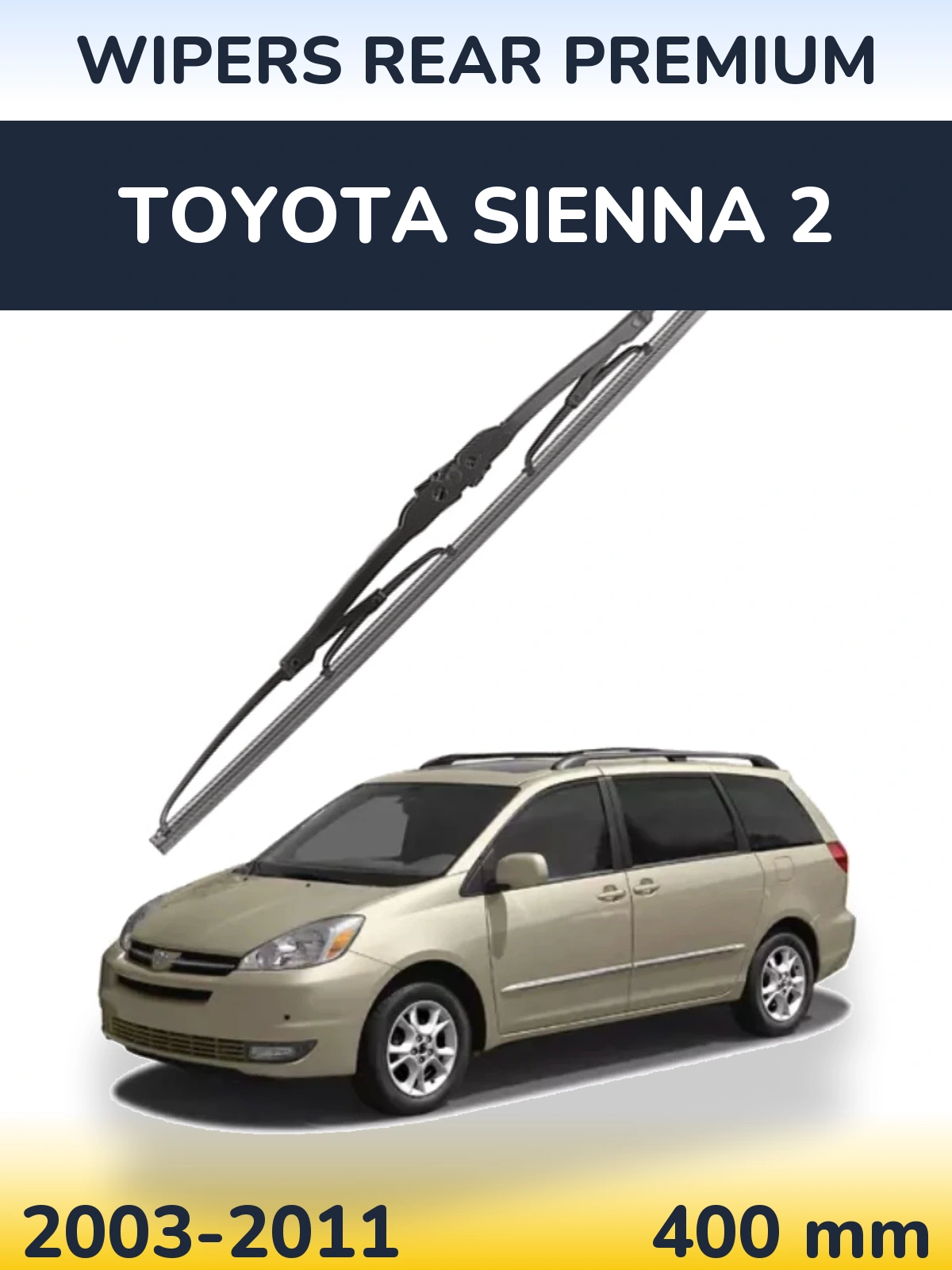 Задний дворник WIPERS REAR PREMIUM 400 мм для Toyota Sienna 2 2003-2011