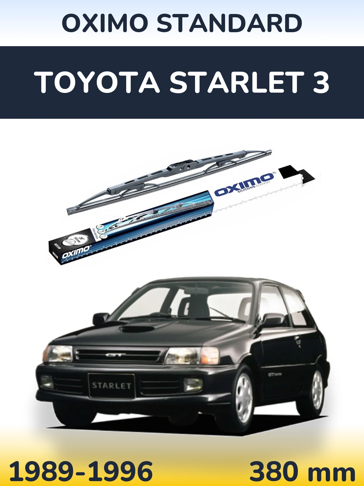 Rear wiper blade Oximo Standard 375 mm for Toyota Starlet 3 1989-1996
