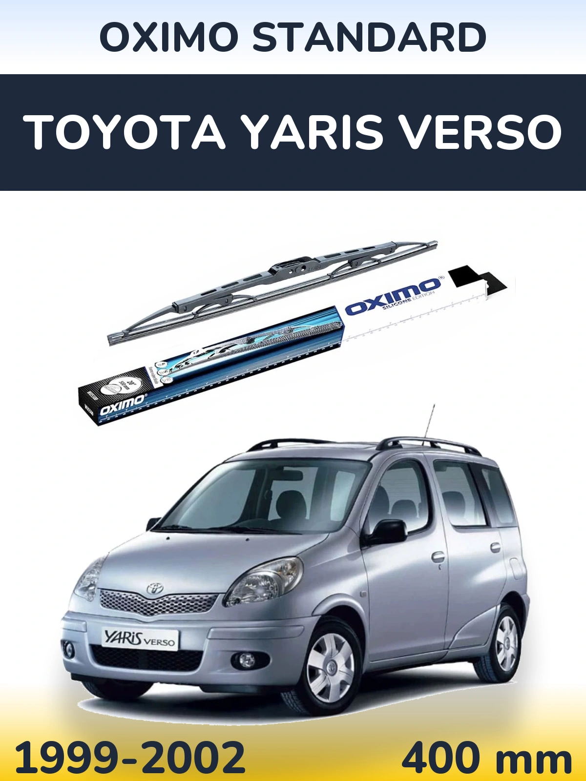 Задня щітка Oximo Standard 400 мм для Toyota Yaris Verso 1999-2002