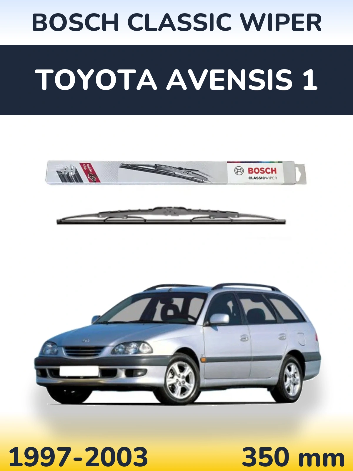 Rear wiper blade BOSCH Classic Wiper 340 mm for Toyota Avensis 1 1997-2003