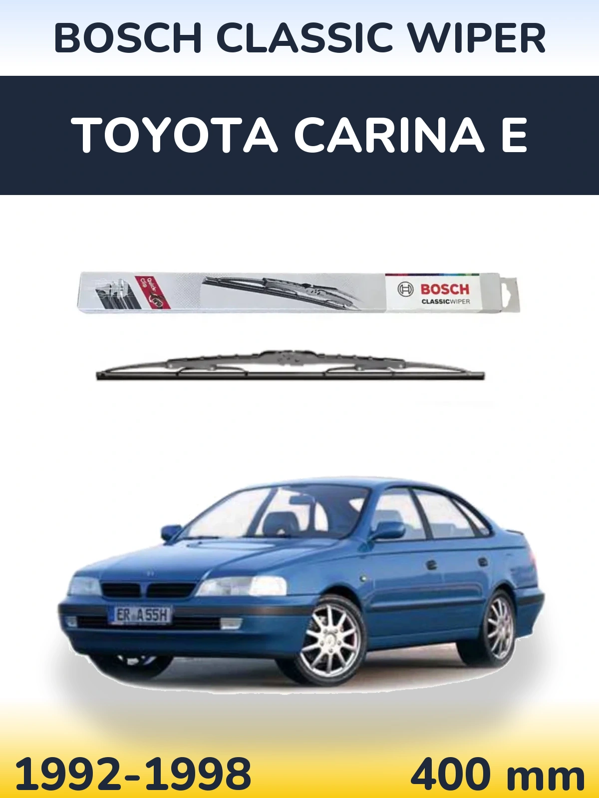 Rear wiper blade BOSCH Classic Wiper 400 mm for Toyota Carina E 1992-1998