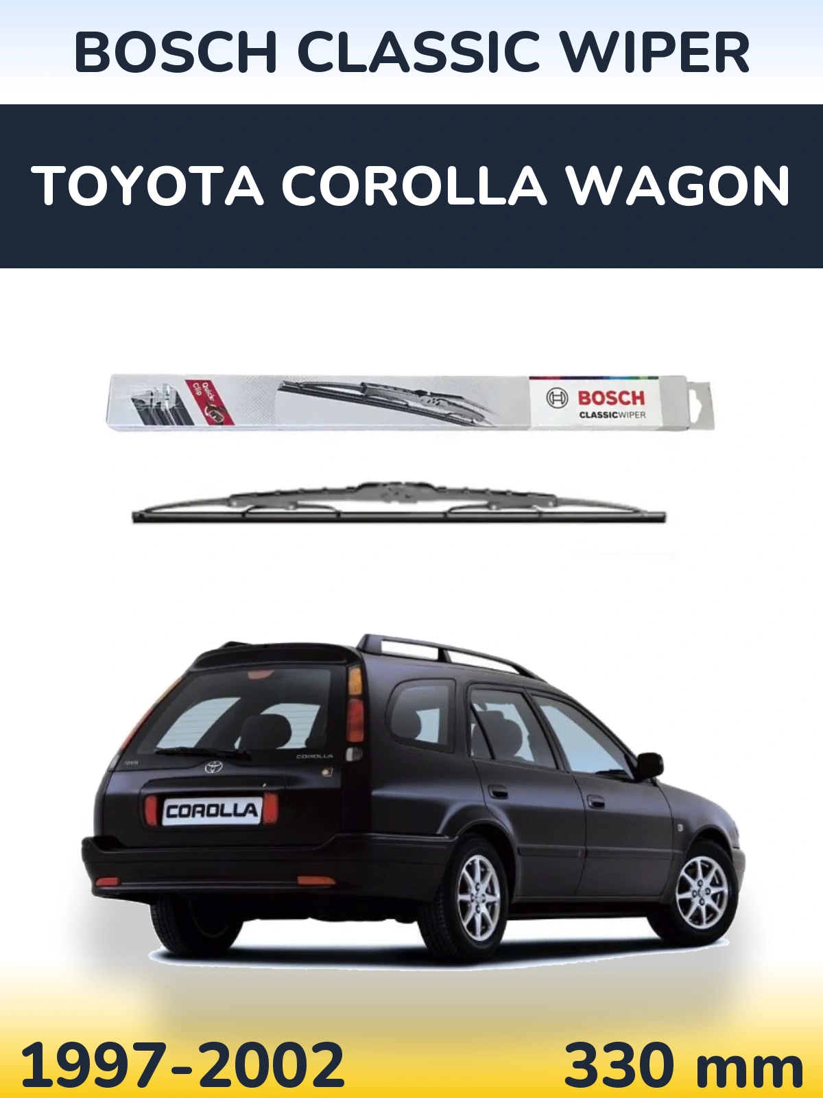 Задня щітка BOSCH Classic Wiper 340 мм для Toyota Corolla Wagon 1997-2002