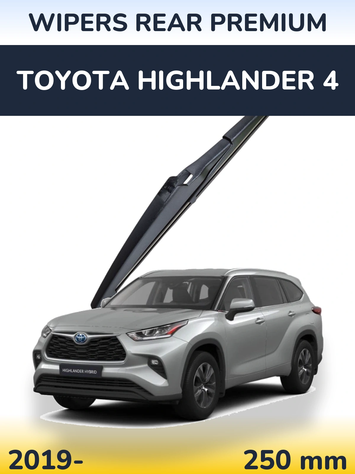 Rear wiper blade WIPERS REAR PREMIUM 250 mm for Toyota Highlander 4 2019-2026