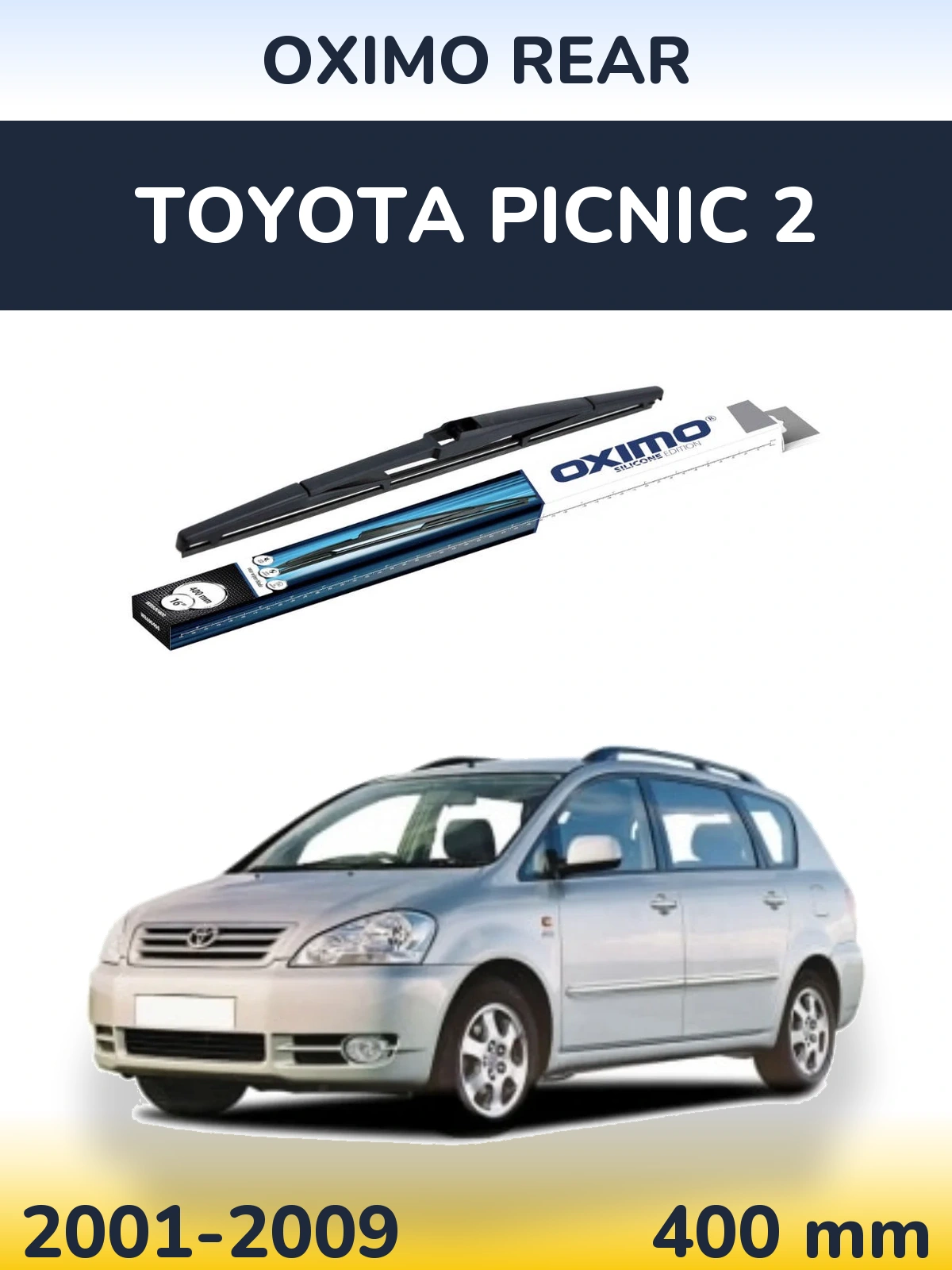 Rear wiper blade Oximo Rear 400 mm for Toyota Picnic 2 2001-2009