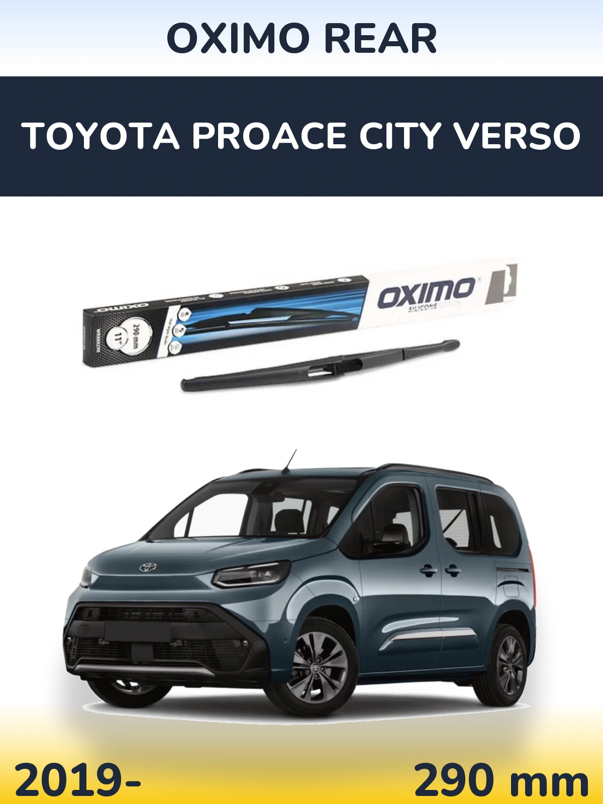 Rear wiper blade Oximo Rear 290 mm for Toyota ProAce City Verso 2019-2026