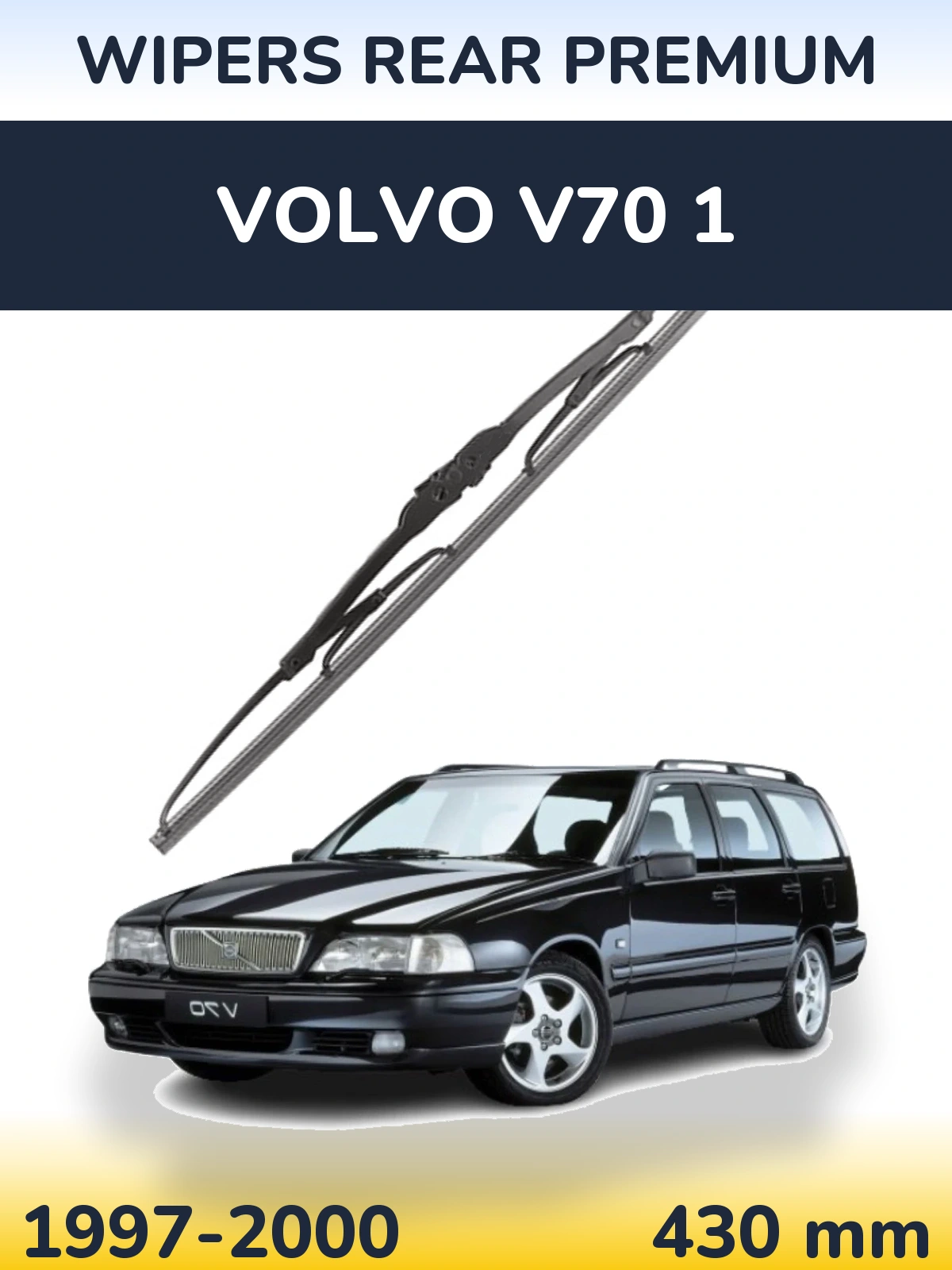 Rear wiper blade WIPERS REAR PREMIUM 430 mm for Volvo V70 1 1997-2000