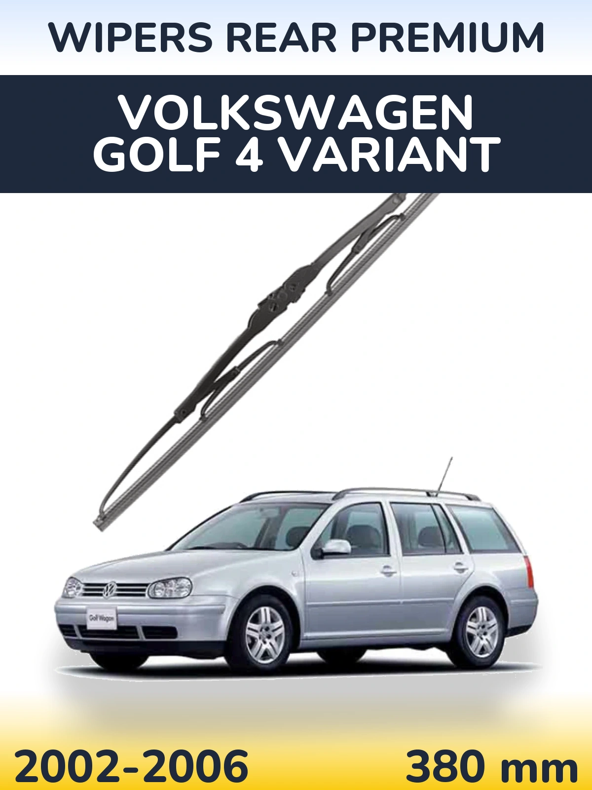 Rear wiper blade WIPERS REAR PREMIUM 380 mm for Volkswagen Golf 4 Variant 2002-2006