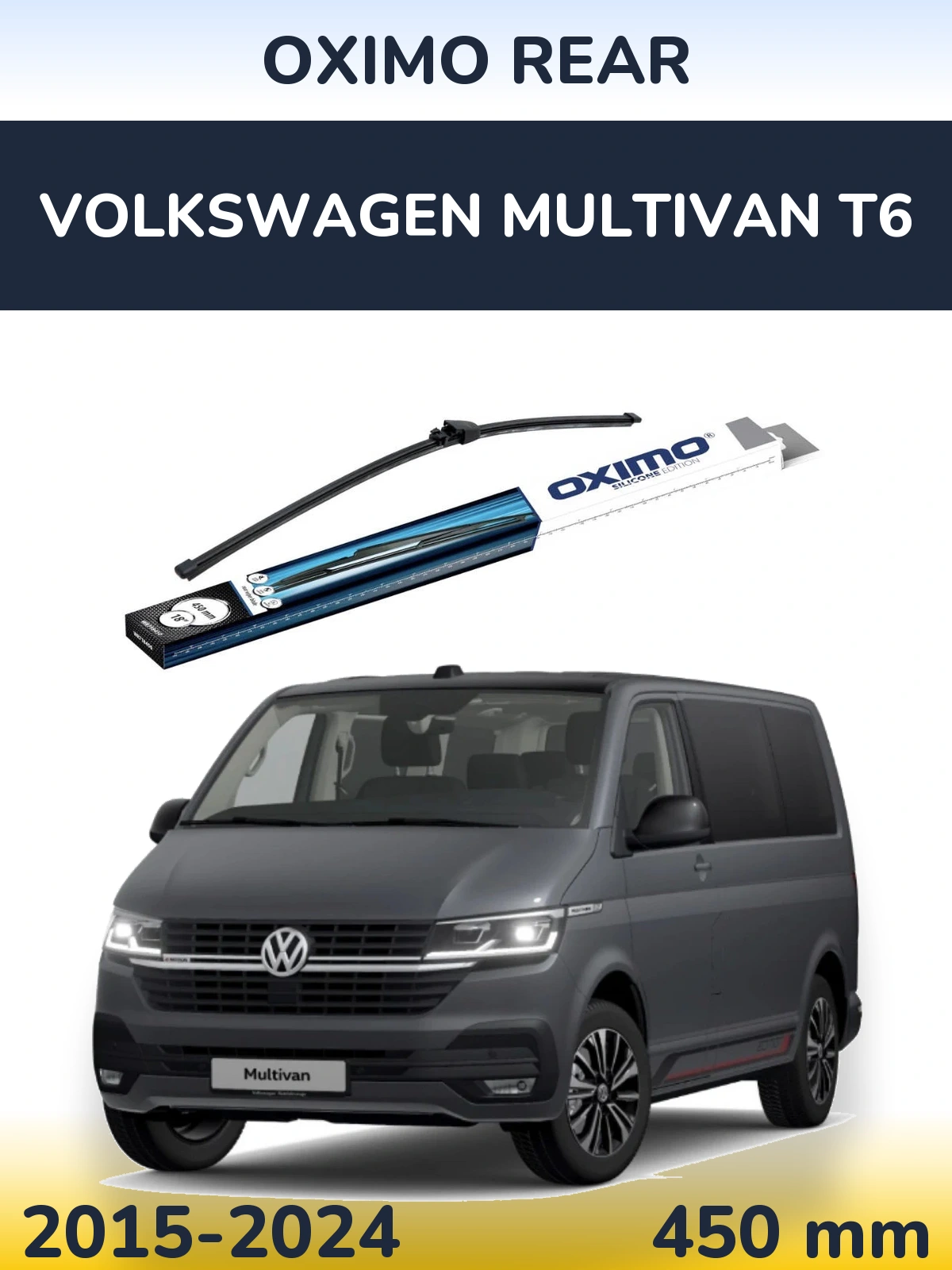 Rear wiper blade Oximo Rear 450 mm for Volkswagen Multivan T6 2015-2024