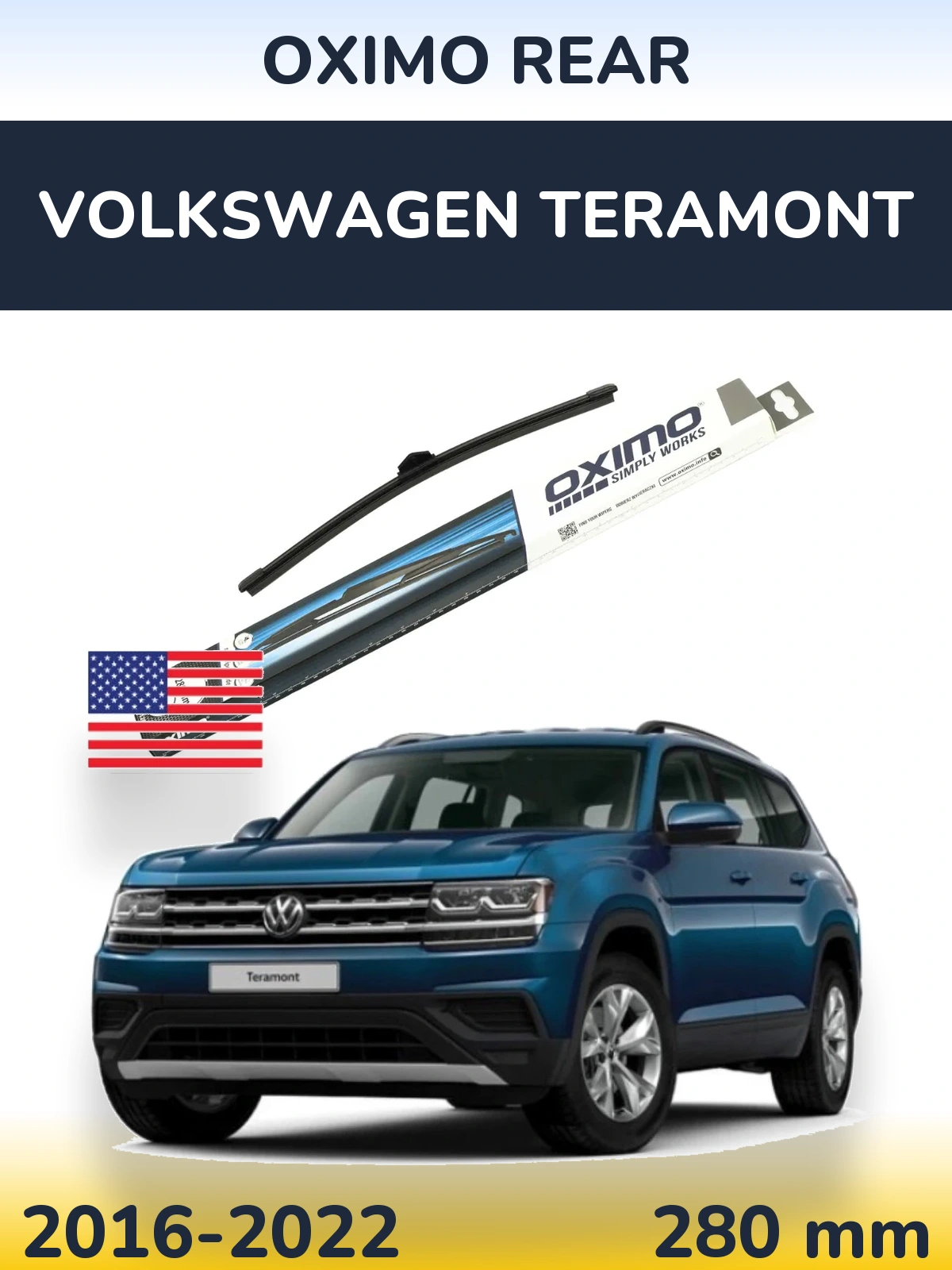 Rear wiper blade Oximo Rear 280 mm for Volkswagen Teramont 2016-2022