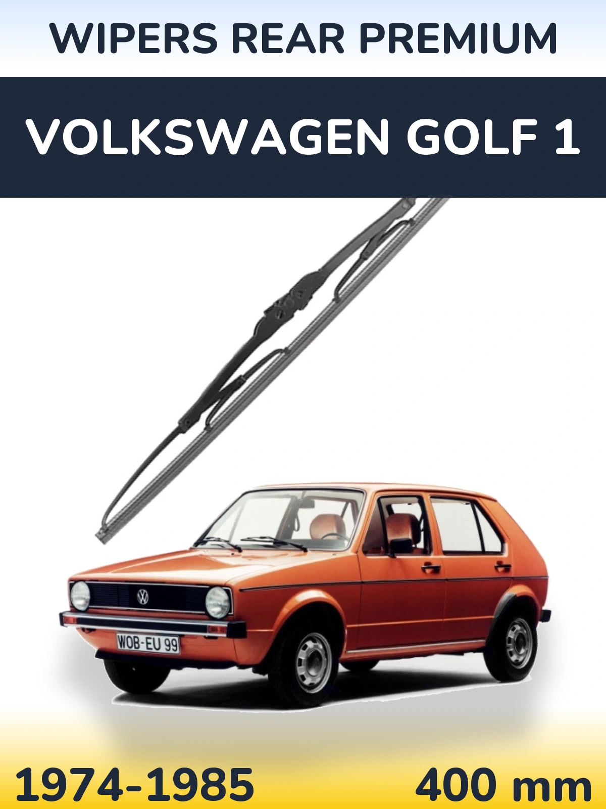 Rear wiper blade WIPERS REAR PREMIUM 400 mm for Volkswagen Golf 1 1974-1985