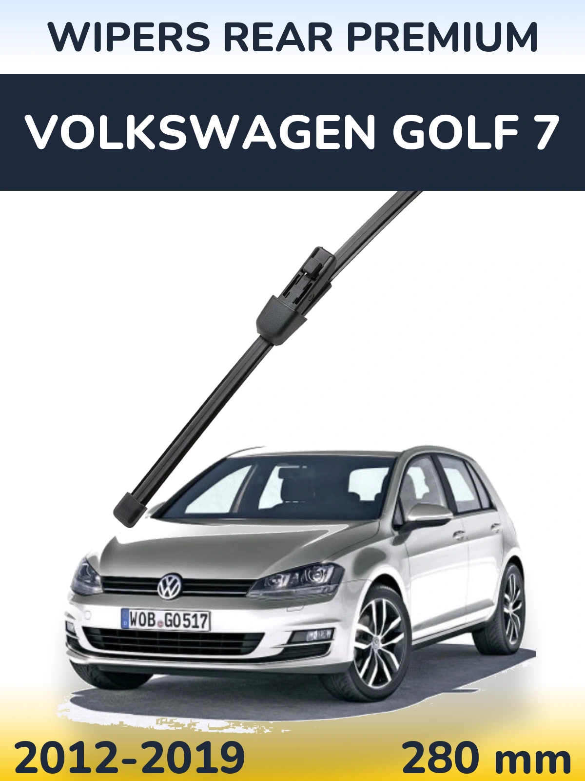 Rear wiper blade WIPERS REAR PREMIUM 280 mm for Volkswagen Golf 7 2012-2019