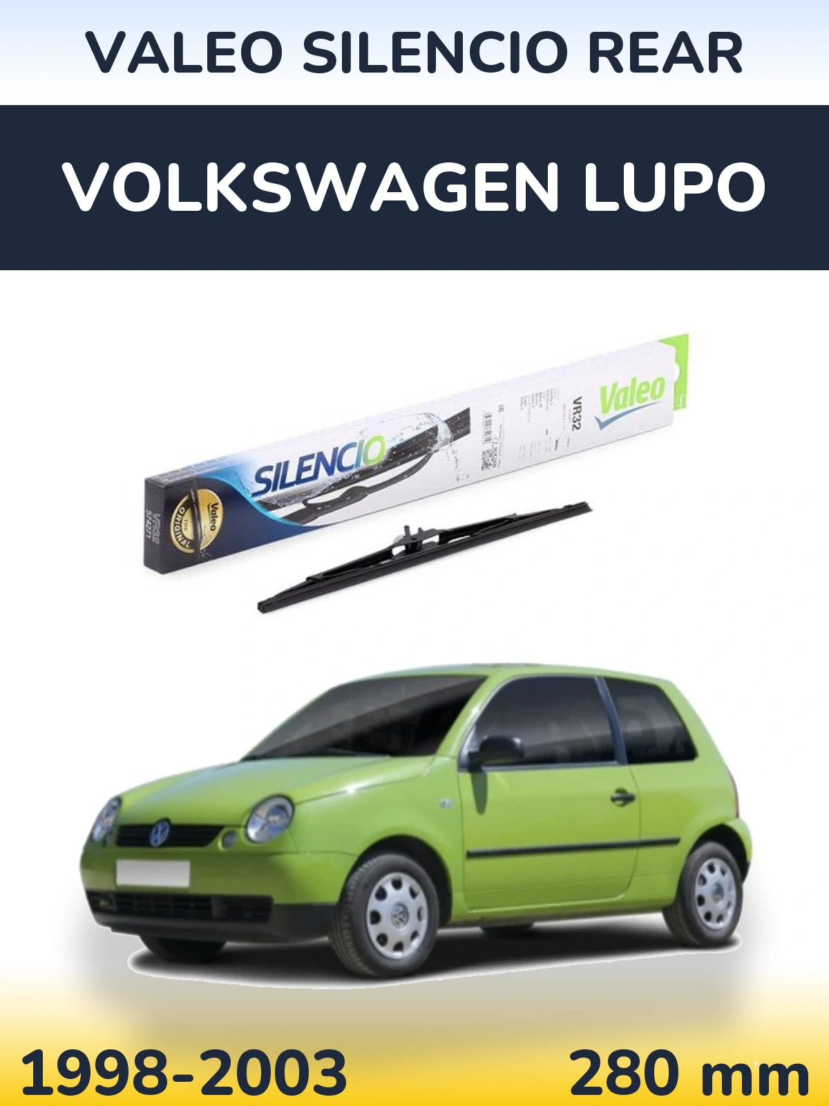 Задний дворник Valeo Silencio Rear 280 мм для Volkswagen Lupo 1998-2003