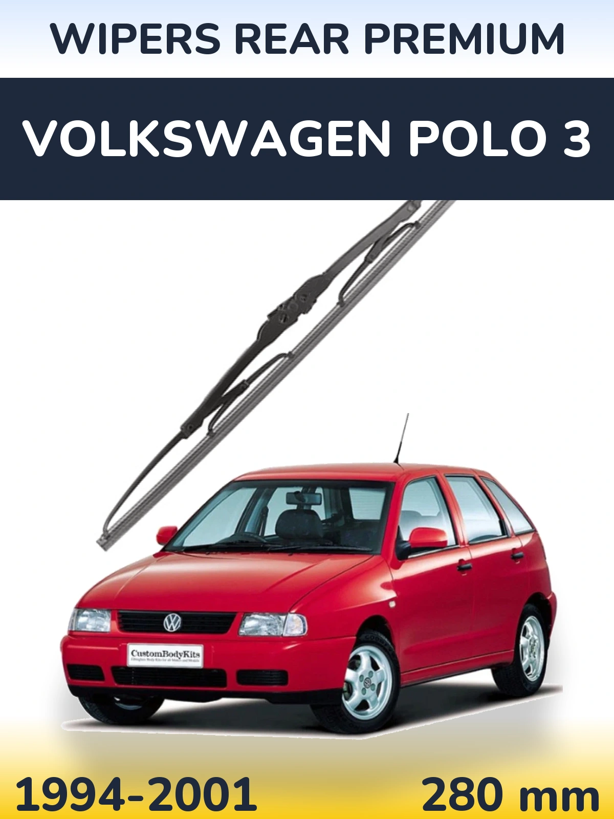 Задний дворник WIPERS REAR PREMIUM 280 мм для Volkswagen Polo 3 1994-2001