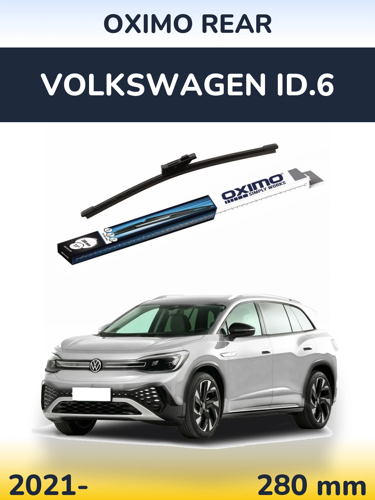 Rear wiper blade Oximo Rear 280 mm for Volkswagen ID.6 2021-2026
