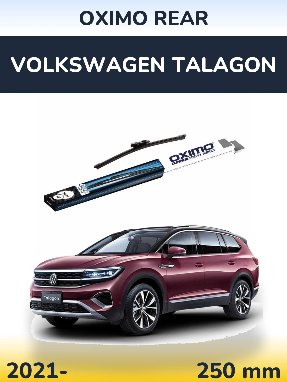 Задня щітка Oximo Rear 250 мм для Volkswagen Talagon 2021-2026