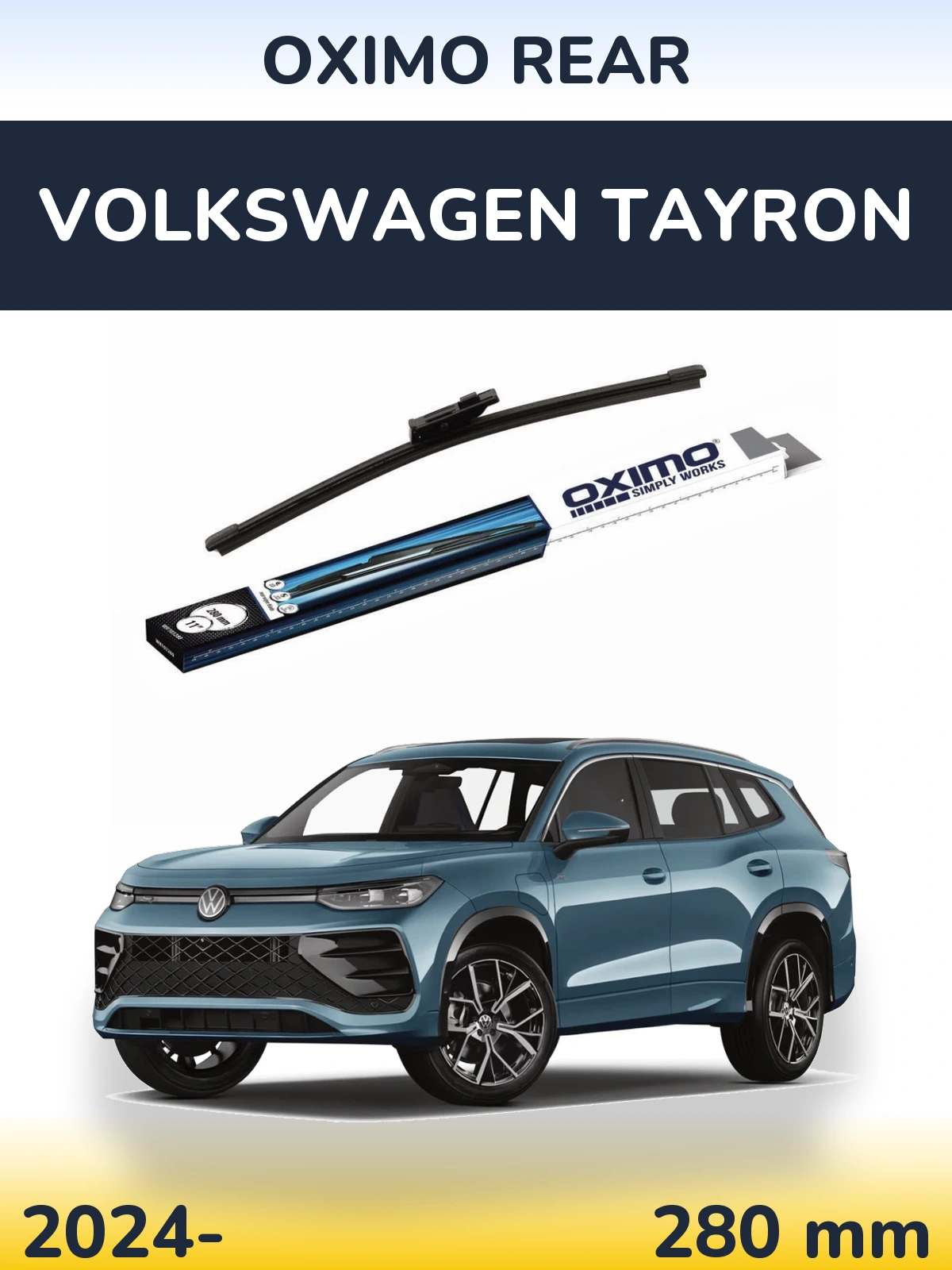 Задний дворник Oximo Rear 280 мм для Volkswagen Tayron 2024-2026