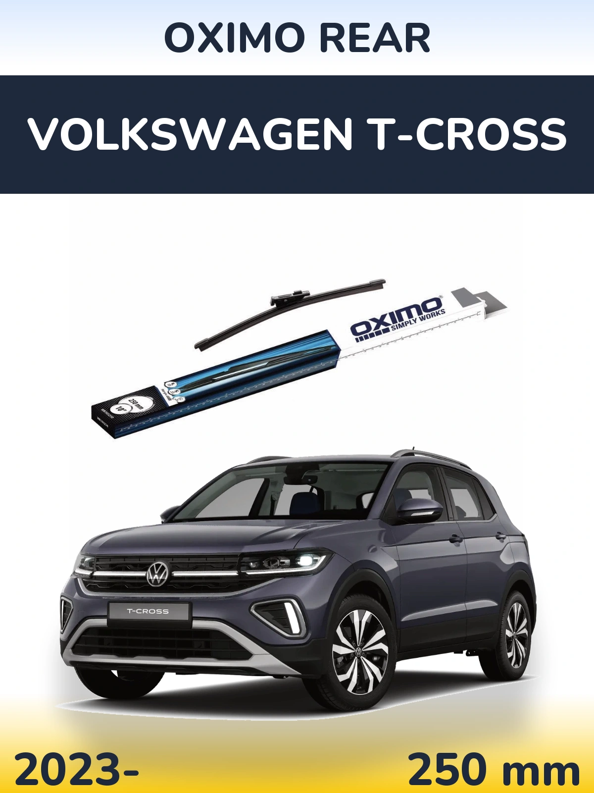 Задний дворник Oximo Rear 250 мм для Volkswagen T-Cross 2023-2026