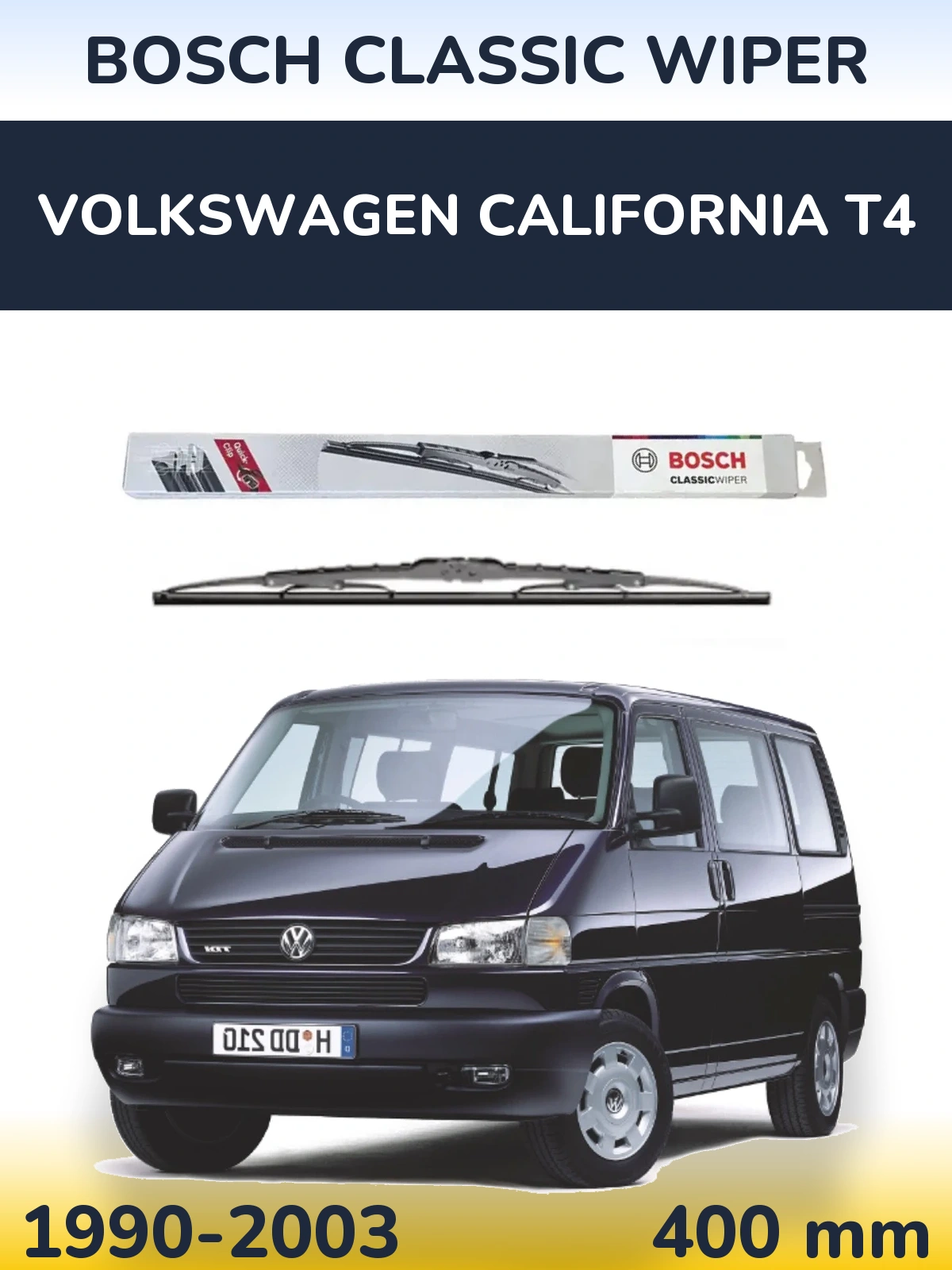 Задний дворник BOSCH Classic Wiper 400 мм для Volkswagen California T4 1990-2003