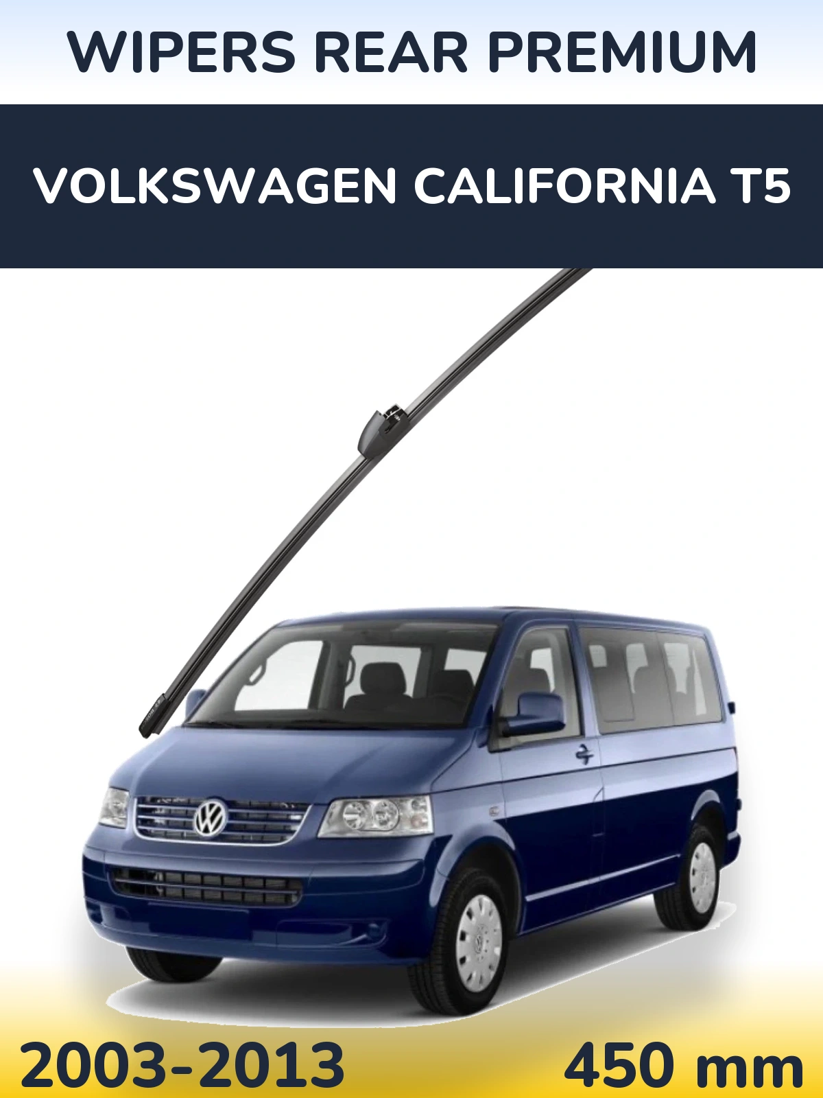 Rear wiper blade WIPERS REAR PREMIUM 450 mm for Volkswagen California T5 2003-2013