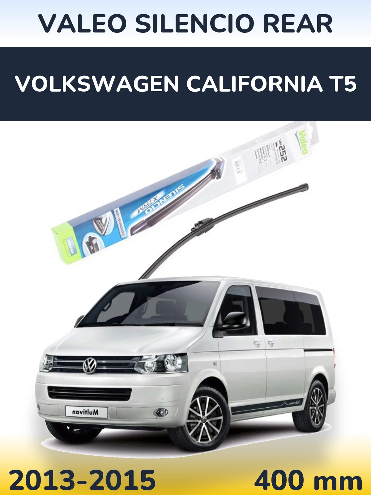 Rear wiper blade Valeo Silencio Rear 404 mm for Volkswagen California T5 2013-2015