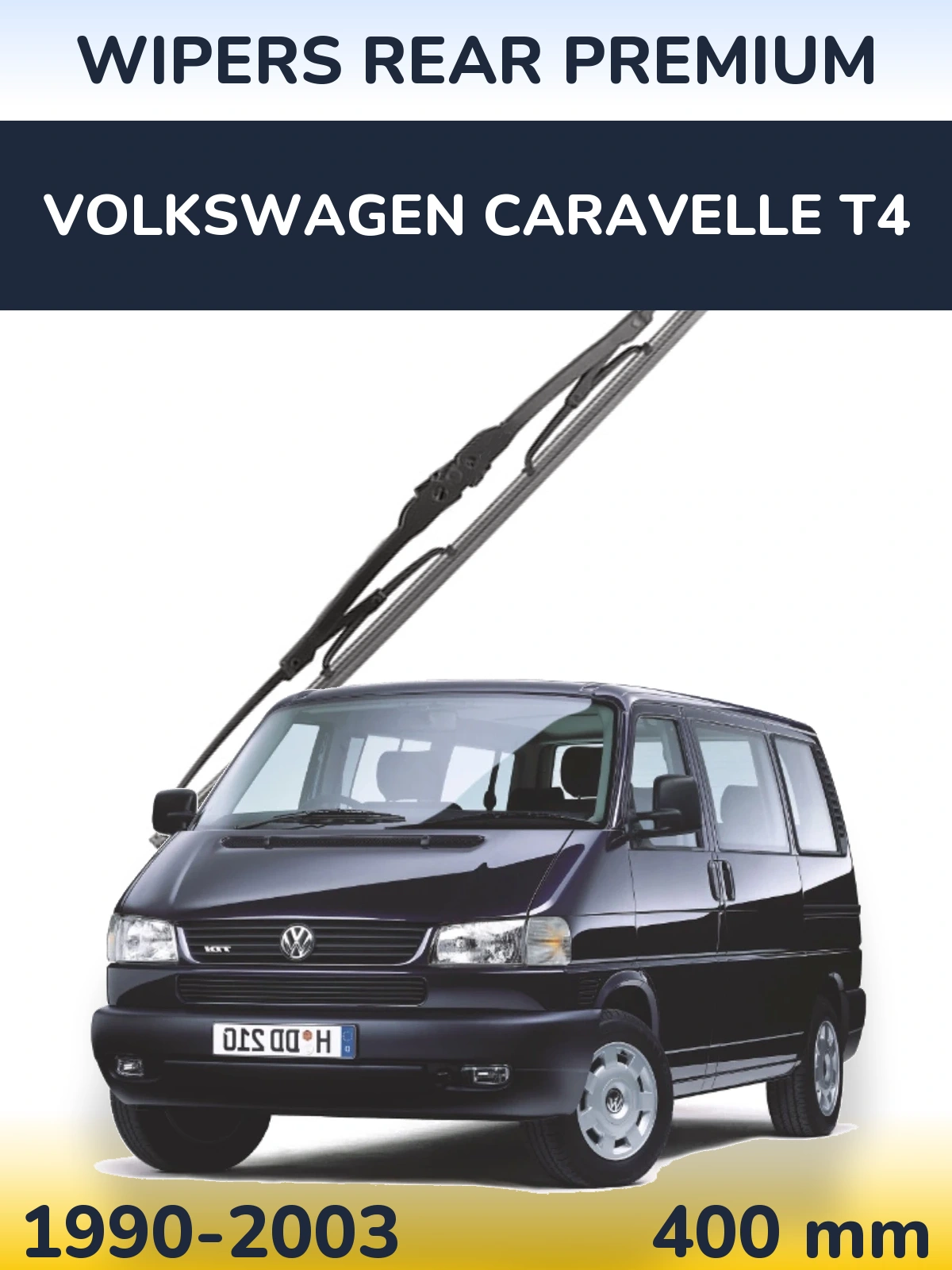 Rear wiper blade WIPERS REAR PREMIUM 400 mm for Volkswagen Caravelle T4 1990-2003