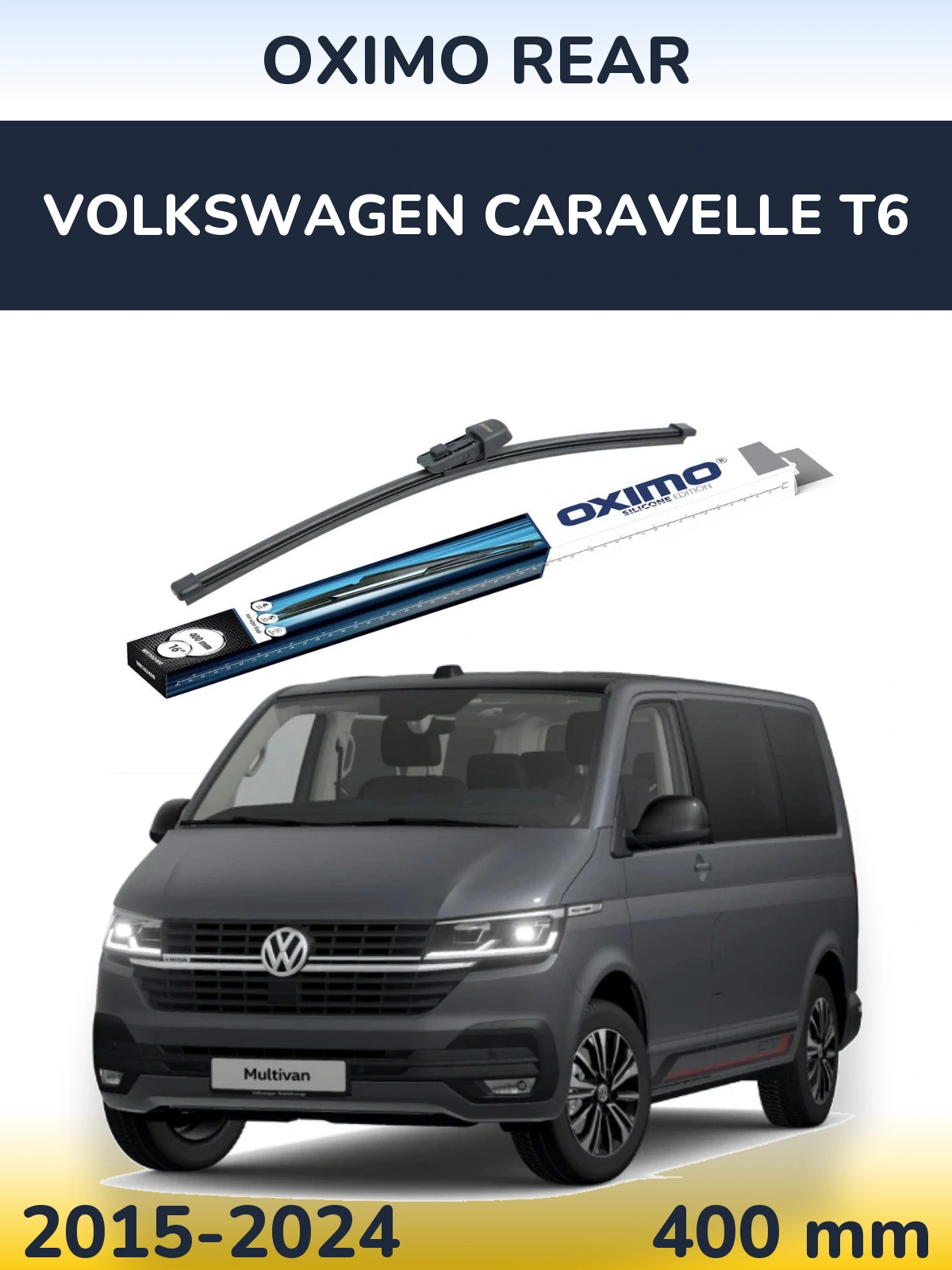 Rear wiper blade Oximo Rear 400 mm for Volkswagen Caravelle T6 2015-2024