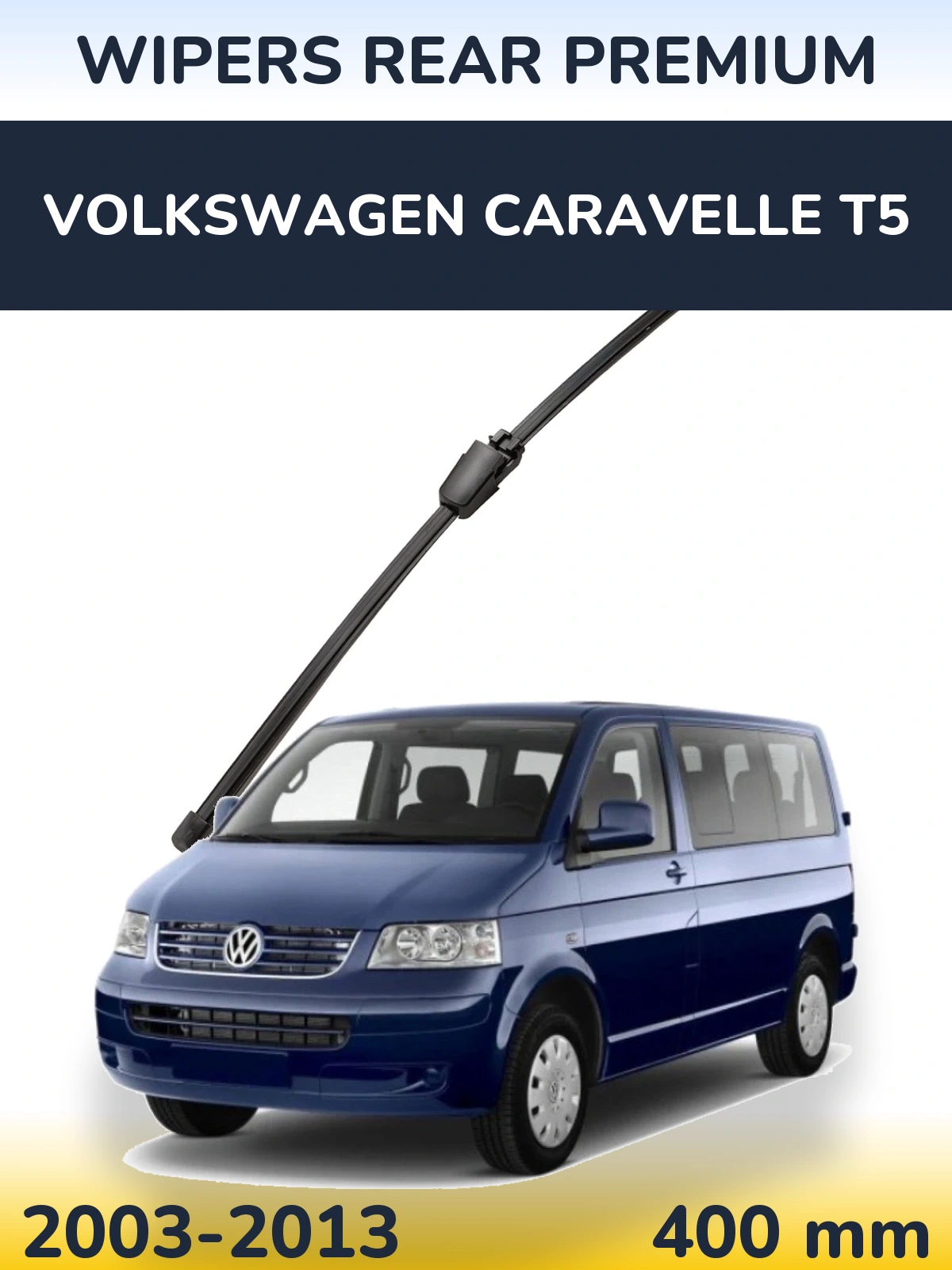 Rear wiper blade WIPERS REAR PREMIUM 400 mm for Volkswagen Caravelle T5 2003-2013