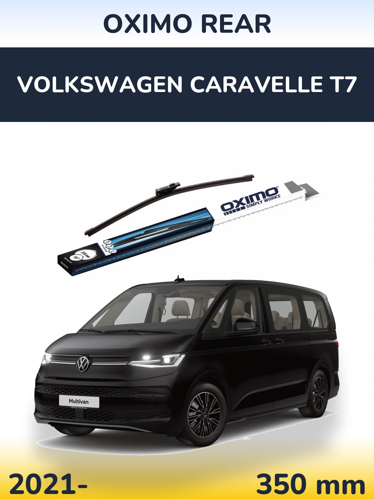 Rear wiper blade Oximo Rear 350 mm for Volkswagen Caravelle T7 2021-2026