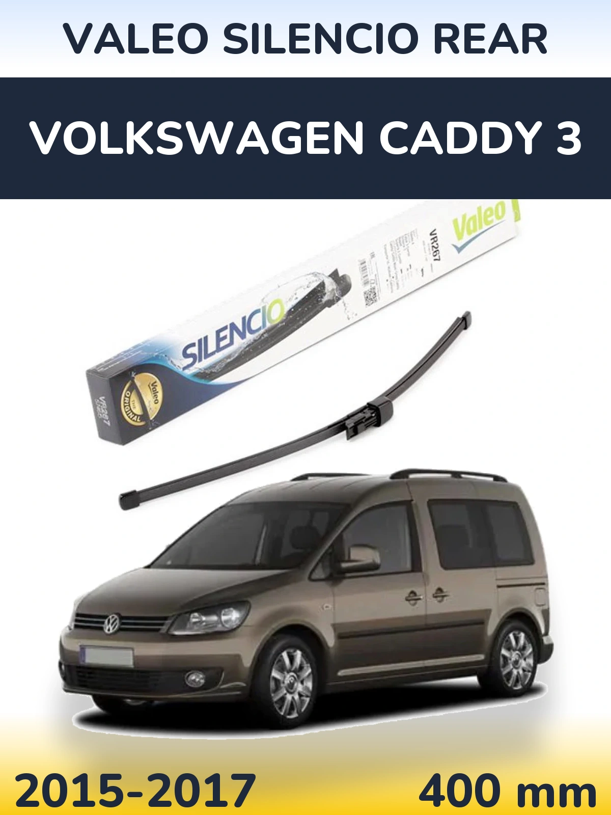 Задня щітка Valeo Silencio Rear 400 мм для Volkswagen Caddy 3 2015-2017