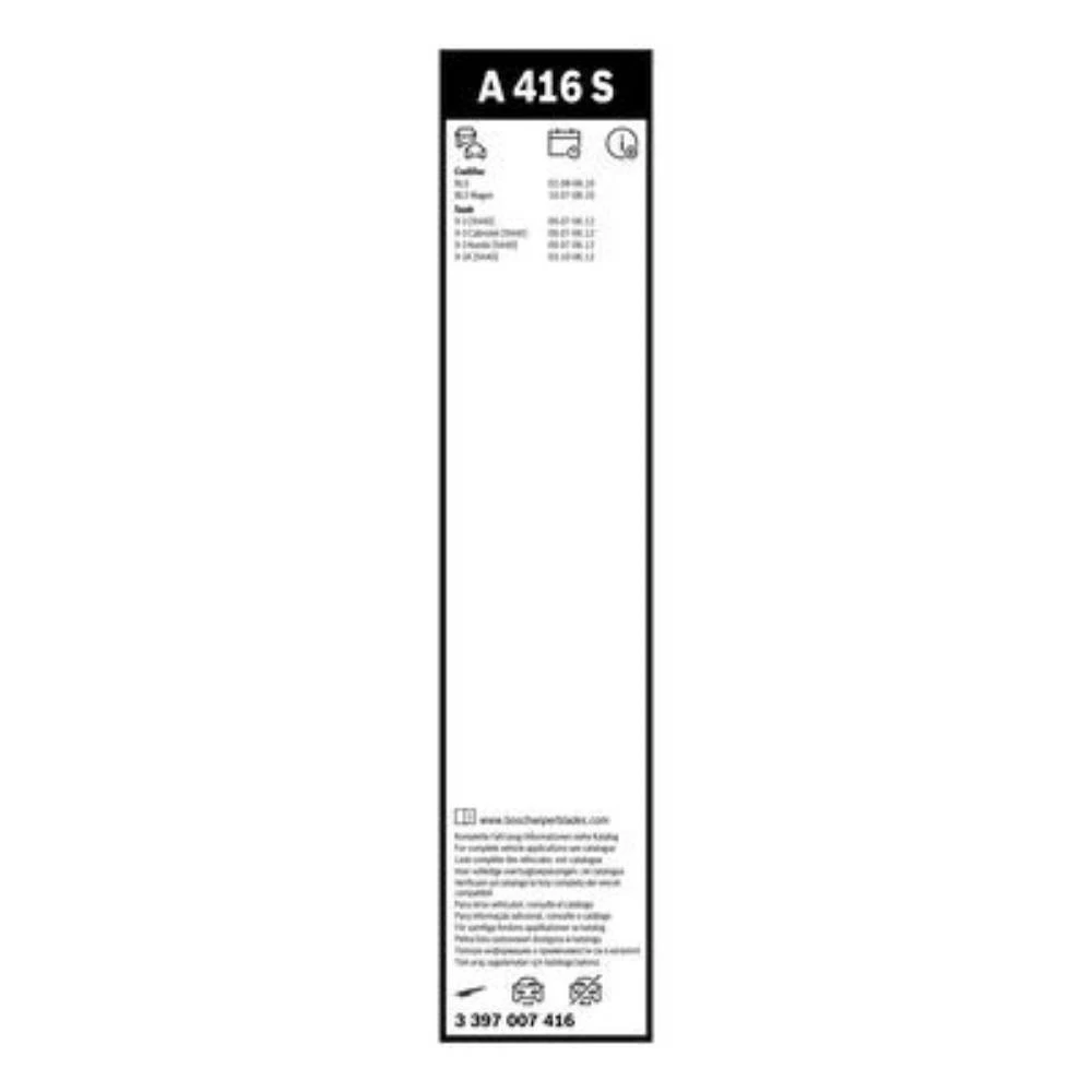 Front wiper blade set BOSCH AeroTwin 600 & 580 mm for Cadillac BLS Wagon 2008-2010