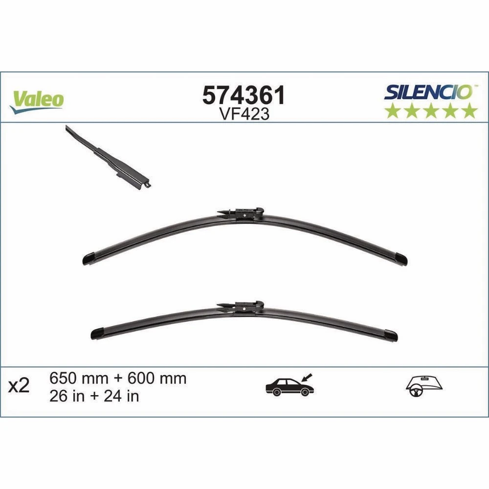 Tergicristalli Valeo Silencio Flat per Mercedes Sprinter