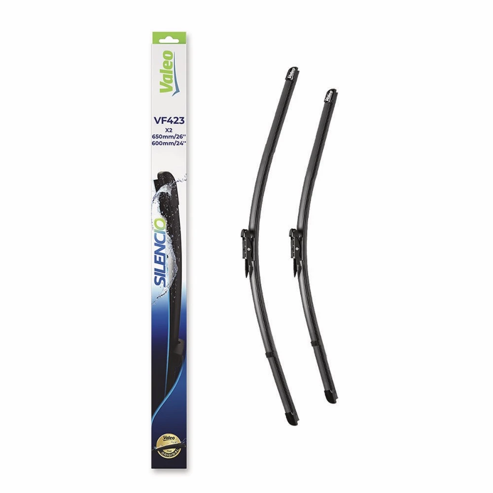 Front wiper blade set Valeo Silencio Flat 650 & 600 mm for Volkswagen Crafter 1 2006-2016