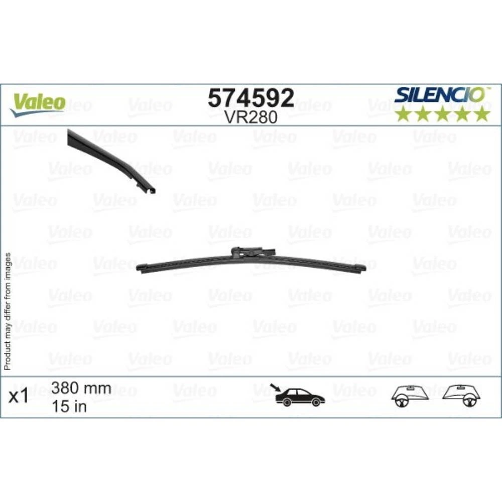 Rear wiper blade Valeo Silencio Rear 380 mm for Range Rover Sport 2013-2015