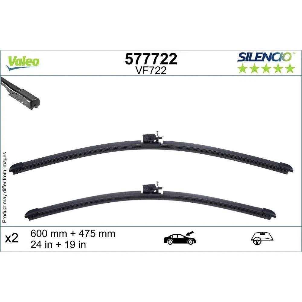 Tergicristalli Valeo Silencio Flat per Mercedes A Class