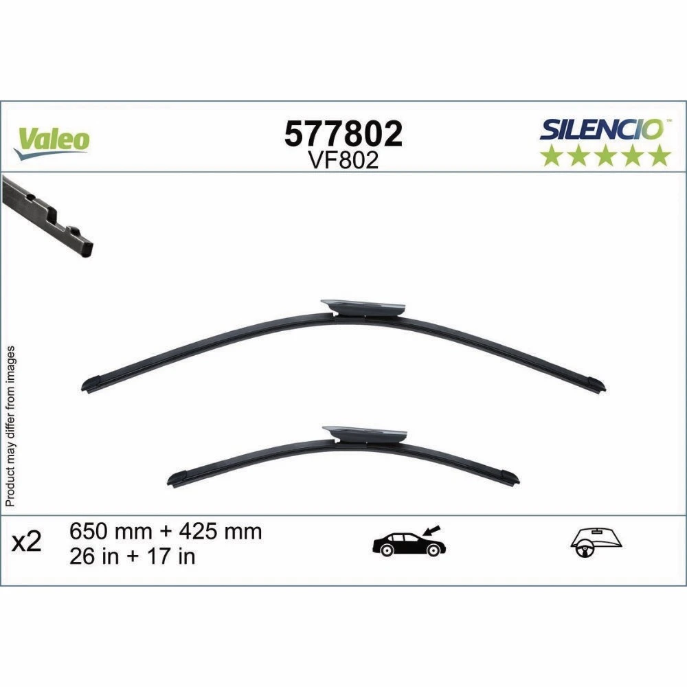 Tergicristalli Valeo Silencio Flat per BMW 1 Series