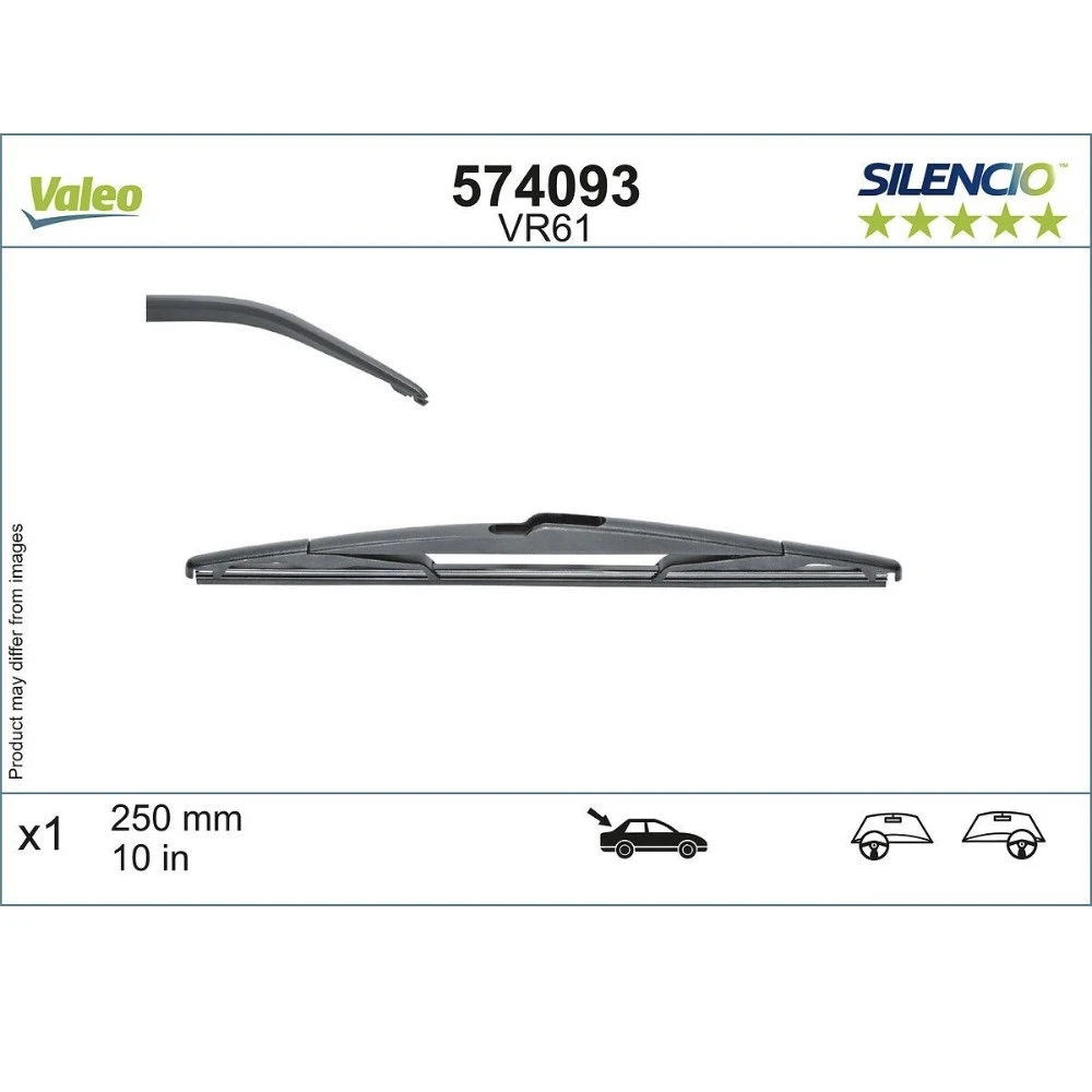 Rear wiper blade Valeo Silencio Rear 250 mm for Buick Regal 2017-2026