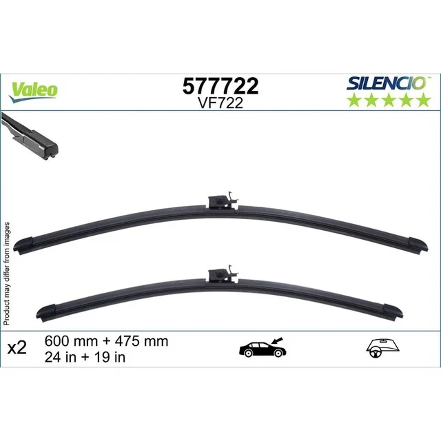 Tergicristalli Valeo Silencio Flat per Mercedes CLA Class